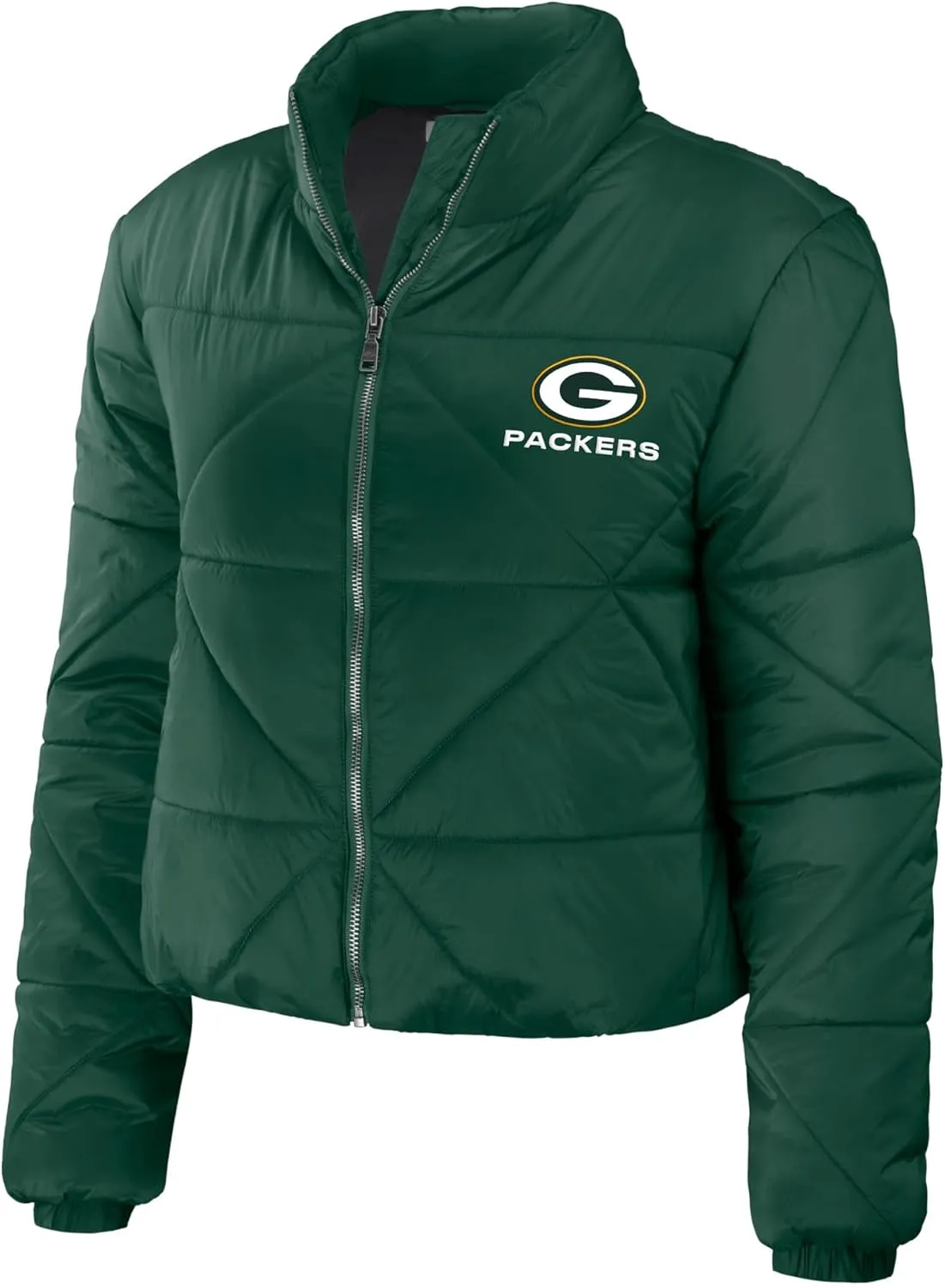 WEAR by Erin Andrews Women's NFL Cropped Puffer Full-Zip Jacket