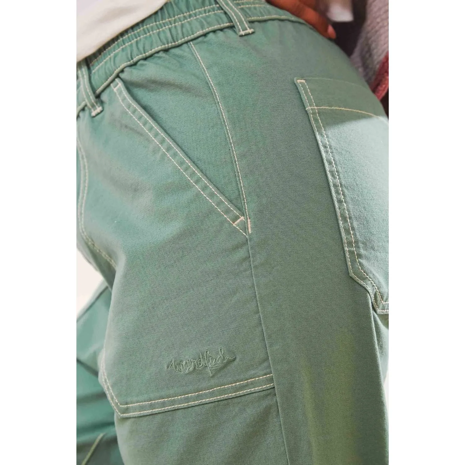 Weird Fish 10 Jade Green Malorri Organic Cotton Trouser