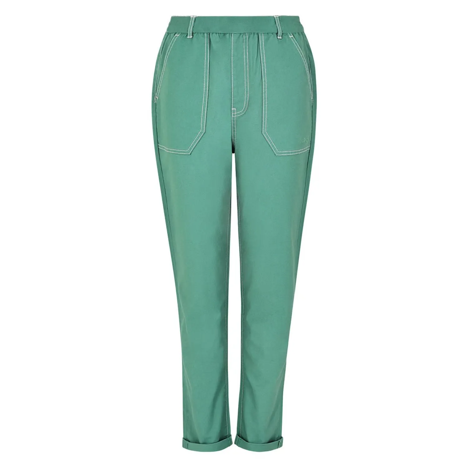 Weird Fish 10 Jade Green Malorri Organic Cotton Trouser