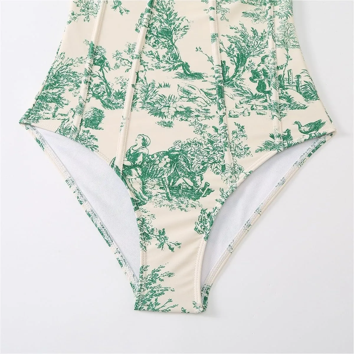 Women Sexy One Piece Swimsuit with Cover up Set High Waisted Beach Wrap Skirt Two Piece Bathing Suit