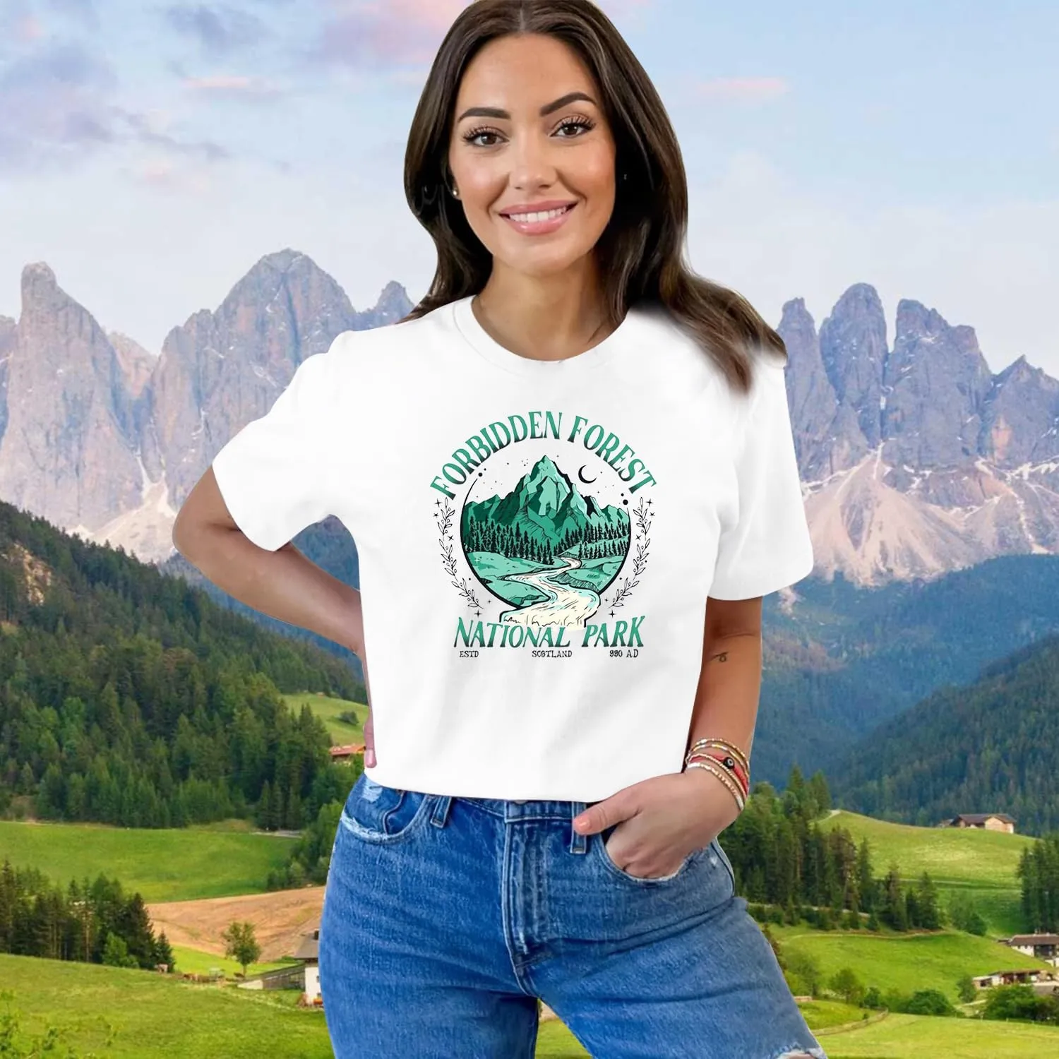 Womens Hiking Shirt Mountain Nature Hike T-Shirt National Park Casual Tshirt Camping Outdoor Tee