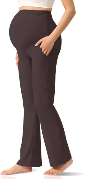Women's Maternity Leggings Over The Belly Pregnancy with Pockets Yoga Pants Active Wear Tights Pants Workout